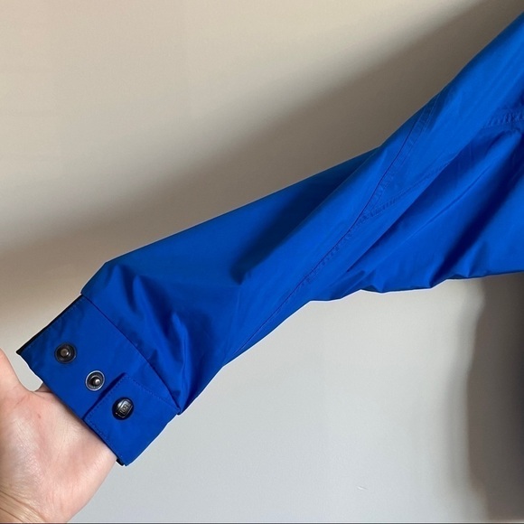 Footjoy FJ Dryjoys Lined Full Zip Golf Windbreaker Rain Jacket Mens M Blue/Black - Picture 7 of 16